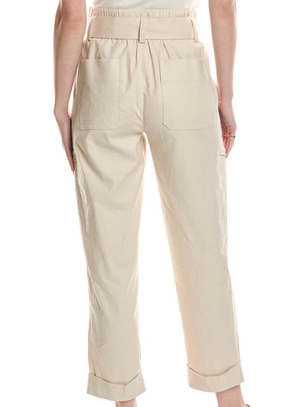 Vince Cropped Linen Cargo Pants